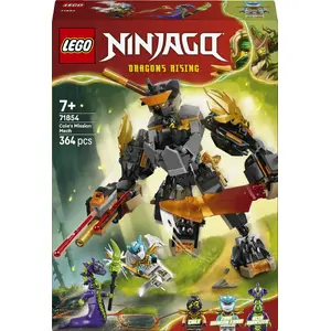 Building toy set LEGO NINJAGO Mech of Cole and Zane in Dragon Armor (71854) — 364 pieces, 3 minifigures, age 7+