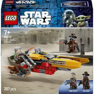 LEGO Star Wars vehicle set Cobba Vanth Speeder 75437 — 207 pcs, 2 minifigures, size 50×70×210 mm