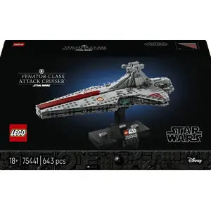 LEGO Star Wars Venator-class Republic Attack Cruiser набор 75441 — 643 элемента, рекомендованный возраст 18+