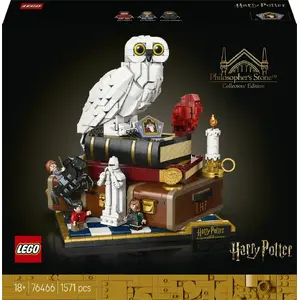 LEGO Harry Potter building set 76466 — The Philosopher's Stone, 1571 pieces, 3 minifigures, display model, age 18+