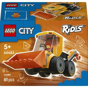 LEGO construction loader playset 60483, City series, 61 pieces, 1 minifigure, age 5+