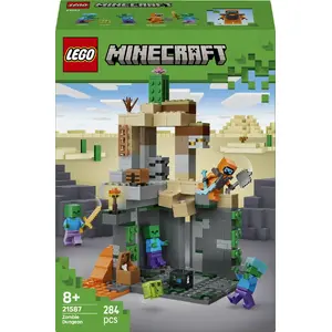 LEGO Minecraft buildable scene 21587 with Loch zombie figure — 284 pieces, 8+ years, 210×150×120 mm