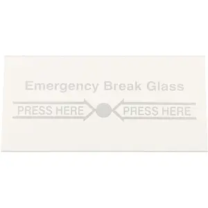 Replacement glass panel BABYLISS PW-C1/GLASS for emergency door open button PW-C1