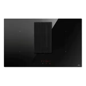 Built-in Elica NikolaTesla Prime S 83 cm induction hob with integrated hood, 4 zones, touch control, black