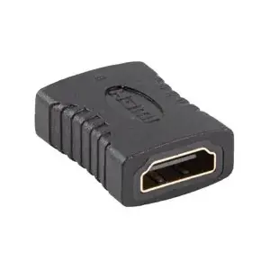 HDMI 2.0 gender changer adapter LANBERG AD-HDMI-01, HDMI 2.0 to HDMI 2.0, gold-plated contacts, black