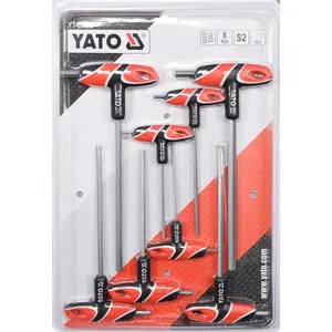 Набор T-образных шестигранных ключей YATO YT-05583 — 8 шт., размеры 2,5–10 мм