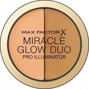 Highlighter Compact by Max Factor — Miracle Glow Duo 30 Deep, dual-shade cream-powder illuminating stick