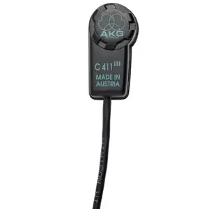 Mikrofona pikaps AKG C411 PP papildus pikaps, izmēri 14.2×9.7×26.7 mm, svars 0.018 kg, melns