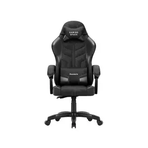 Gaming chair huzaro Force 2.7 — ergonomic gaming armchair, velour seat, adjustable height, 140 kg max, black