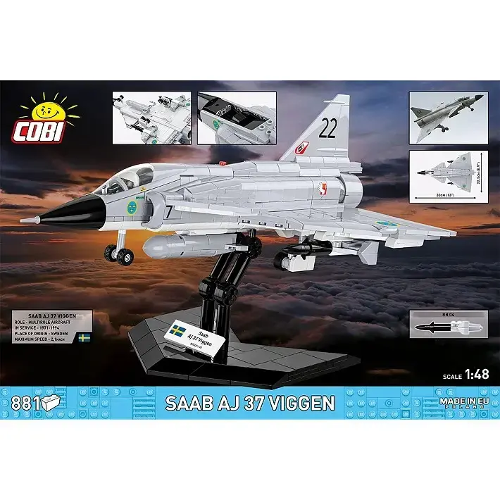 Cobi Blocks Saab AJ 37 Viggen — 881 elements Photo 2