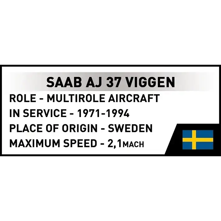 Cobi Blocks Saab AJ 37 Viggen — 881 elements Photo 13