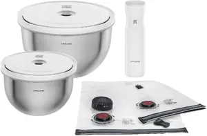 Набор вакуумных мисок ZWILLING Fresh&Save Bowl стартовый 9 предметов нержавеющая сталь
