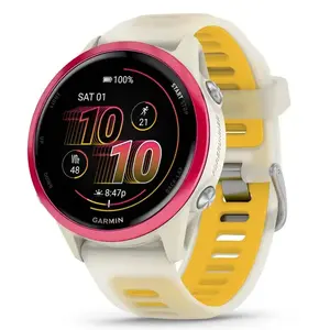 Спортивные умные часы GARMIN Forerunner 570, 42 мм, 1,2" AMOLED 390×390, GPS, Wi‑Fi, 8 ГБ, 42 г, силиконовый ремешок