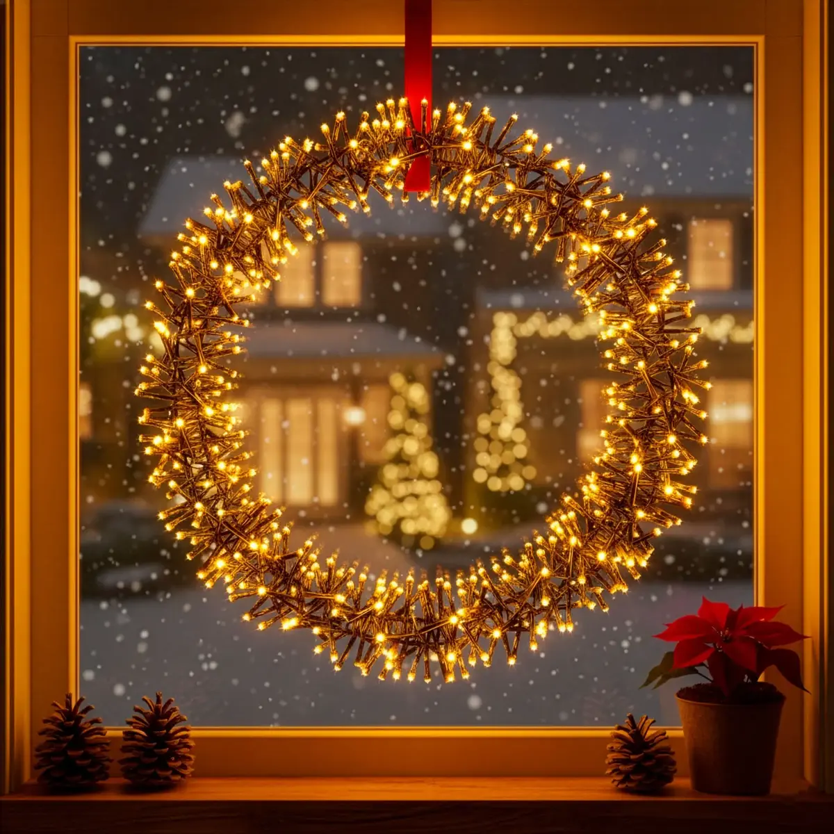 Springos LED Holiday Wreath CL1233 Photo 4