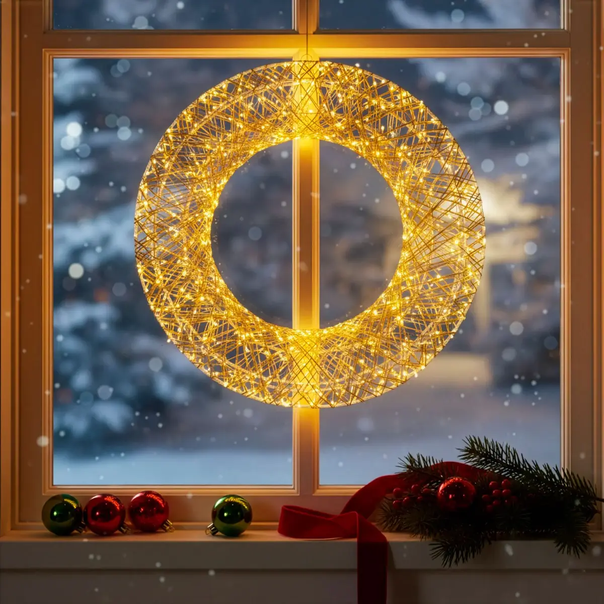 LED holiday wreath Springos CL1234 720 LED 45 cm Photo 3