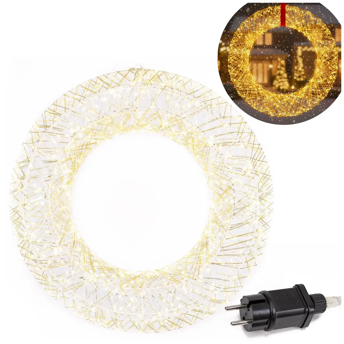 LED holiday wreath Springos CL1234 720 LED 45 cm Photo 5