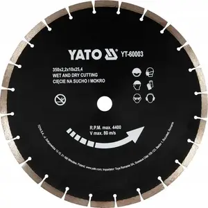 Алмазный диск по бетону YATO 350 x 25,4 мм YT-60003