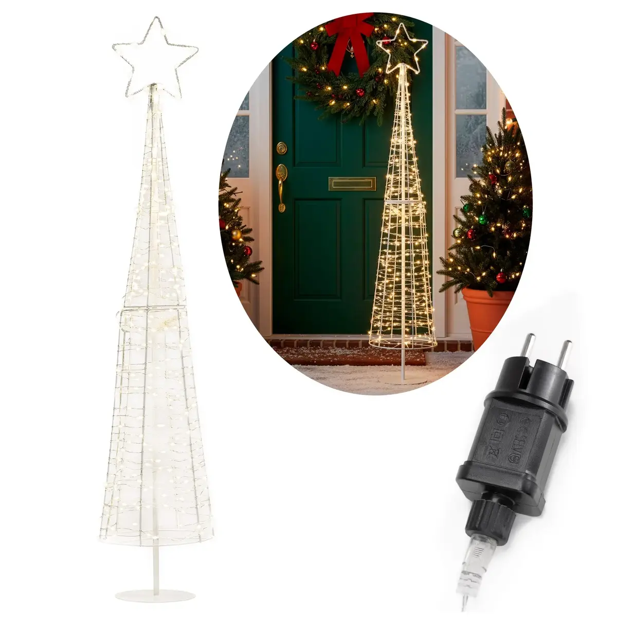 LED Christmas Tree 250 LEDs 100 cm Springos CL1237 Photo 2