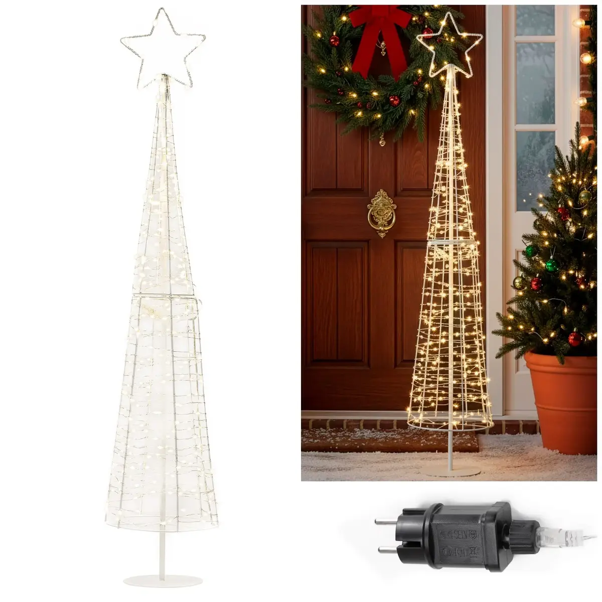 LED Christmas Tree 250 LEDs 100 cm Springos CL1237 Photo 3