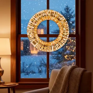 Рождественский светодиодный венок Springos CL1246, 360 LED, диаметр 45 см
