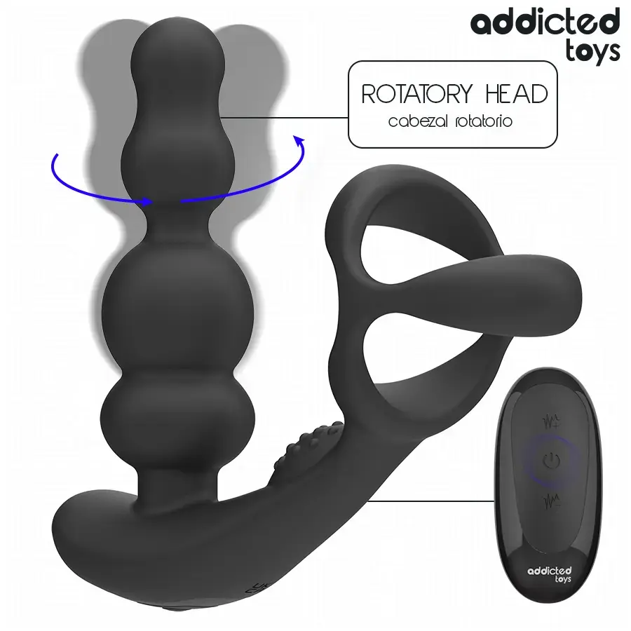 Массажёр простаты addicted toys вращающийся с пультом Photo 3