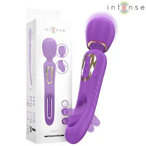 Vibrating wand INTENSE Christy with flipping tongue, handheld personal massager