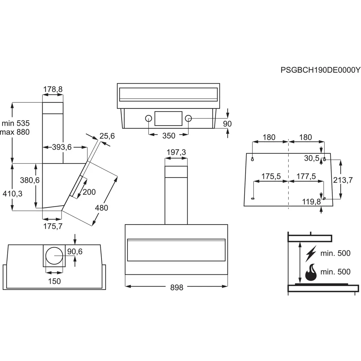 Подвесная вытяжка Electrolux LFV319K Photo 10