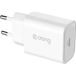 Crong Travel Charger USB-C 3 A single-port model CRG-TUSBC20-WHI – 3 A USB-C travel charger