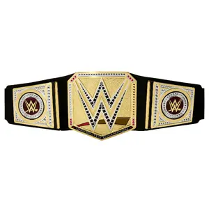 Leather-like WWE Championship Title belt by MATTEL — Undisputed Universal role-play, black/gold, plastic