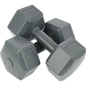 Dumbbell pair ENERO FIT 1027043 — bitumen-coated 2 x 4 kg