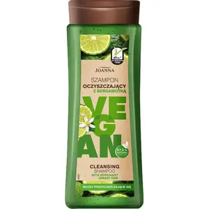 Shampoo Joanna Vegan cleansing bergamot — gentle vegan formula, 300–400 ml (approx.)