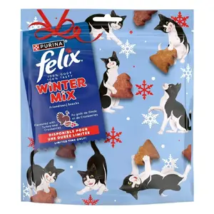Лакомство для кошек Purina Nestlé Felix Winter Mix Индейка и Клюква 200 г, мясное, для взрослых, белок 35,5% жир 19,5%