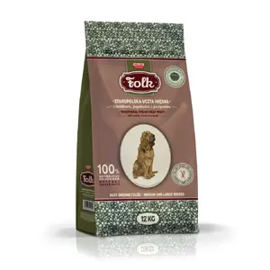 Mitrā suņu barība Folk Staropolska uczta mięsna ar trusi, jēru un pīlēnu, 12 kg, 25% olb., 14% tauku