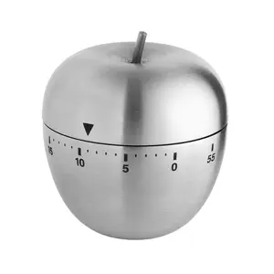 Mechanical kitchen timer TFA 38.1030.54 — stainless steel, 60 min, 71×62 mm