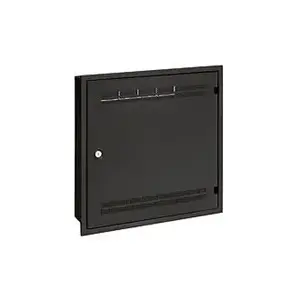 Wall-mounted distribution cabinet SOLARIX LC-18 with rails 2U, 4U, 11U 550×550 mm black RAL9005 with recessed frame