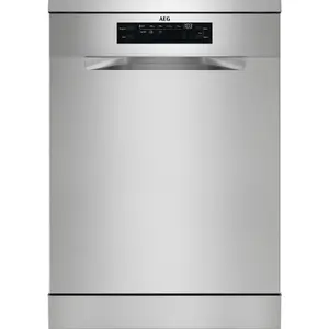 Freestanding dishwasher AEG Series 6000 FFB74917ZM — 14 place settings, 60 cm, stainless steel, 44 dB