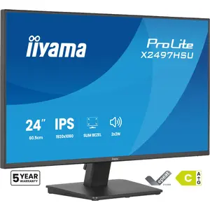 IIYAMA ProLite X2497HSU-B1 monitor 23.8" (60.5 cm) Full HD IPS 1920×1080 4 ms USB‑C 2×, speakers, VESA, black