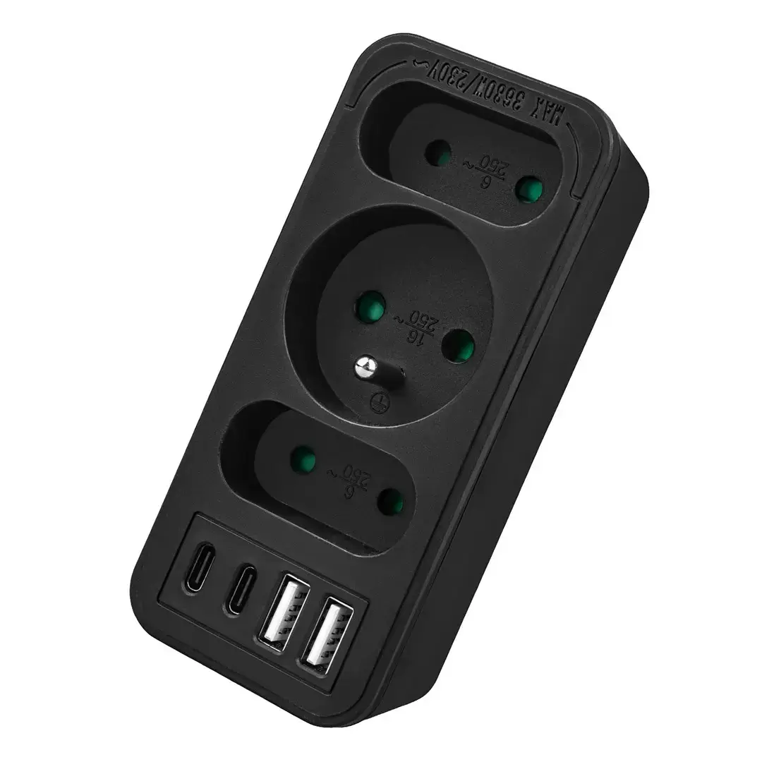 MACLEAN MCE248 F/B sadalītājs — 3 kontaktligzdas + 4 USB Photo 6