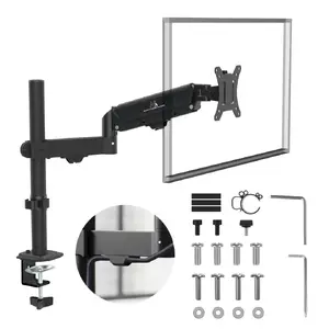 Monitor mount MACLEAN MC-135 gas spring for 17"–32" screens, load 2–10 kg, black