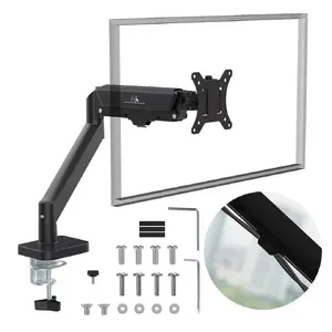 Monitor mount MACLEAN MC-133 gas spring for 17"–32" screens, load 2–10 kg, black, VESA 75×75