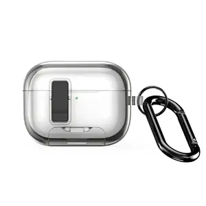 Protective PC+TPU Case for Apple AirPods Pro 3 by dux ducis — PECR Series with Hook, Grey