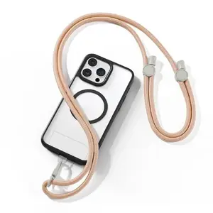 Cross-body phone strap Dux Ducis Plaz — amber, adjustable carry lanyard for smartphones
