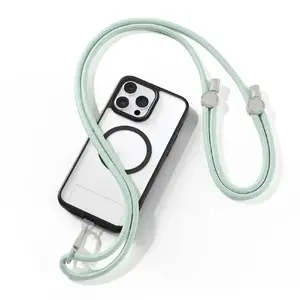 Cross-body phone strap Dux Ducis Plaz in light green — adjustable wearable phone holder