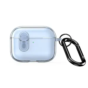 Protective PC+TPU Case with Hook for Apple AirPods Pro 3 by dux ducis — PECL Series, Blue