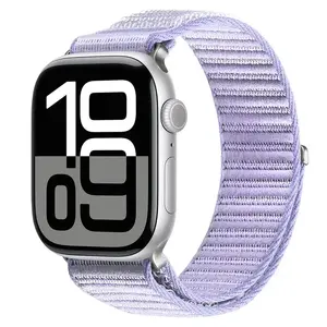 Неопреновый ремешок с липучкой для Apple Watch от dux ducis — совместим с 42/44/45/46/49 мм, фиолетовый