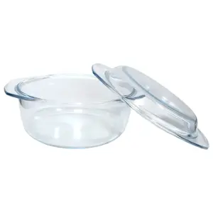 KETLER heat-resistant glass dish with lid 2.5L — 27×22×13 cm