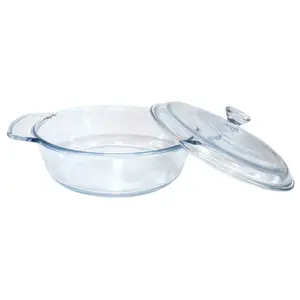 Heat-resistant glass container with lid KETLER 1.7 L, 28×22×12 cm