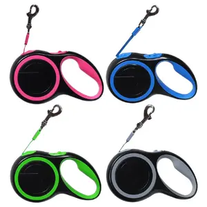 Retractable dog leash BESK model 9146750, 5 m length, ABS+TPR construction, mixed colors