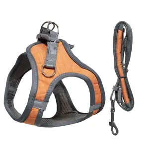Dog chest harness BESK model 9146781 size L 56–64 cm orange