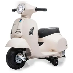 Электромобиль Jamara Vespa Mini самокат-электро, на батарее, 4 колеса, для детей от 1,6 лет, чёрно-белый